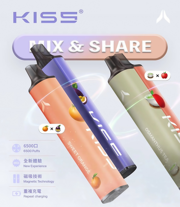 霧森坊 Kiss 6500 Puffs 副圖1 600x689