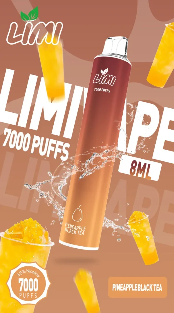 霧森坊 LIMI 7000 PUFFS 一次性拋棄式 鳳梨紅茶 600x1075
